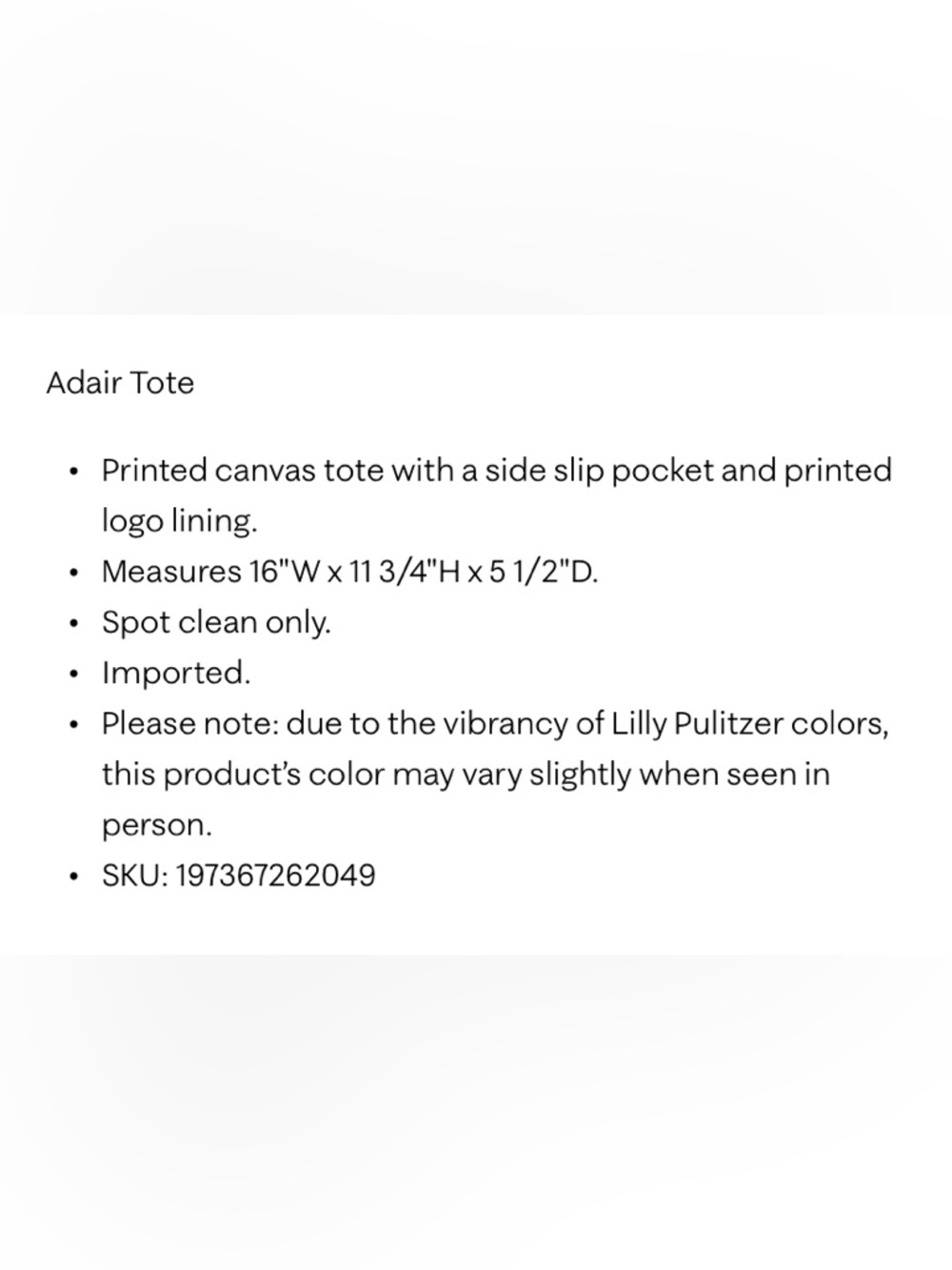 NWT Lilly Pulitzer Adair Tote Bag - Picture 3 of 7